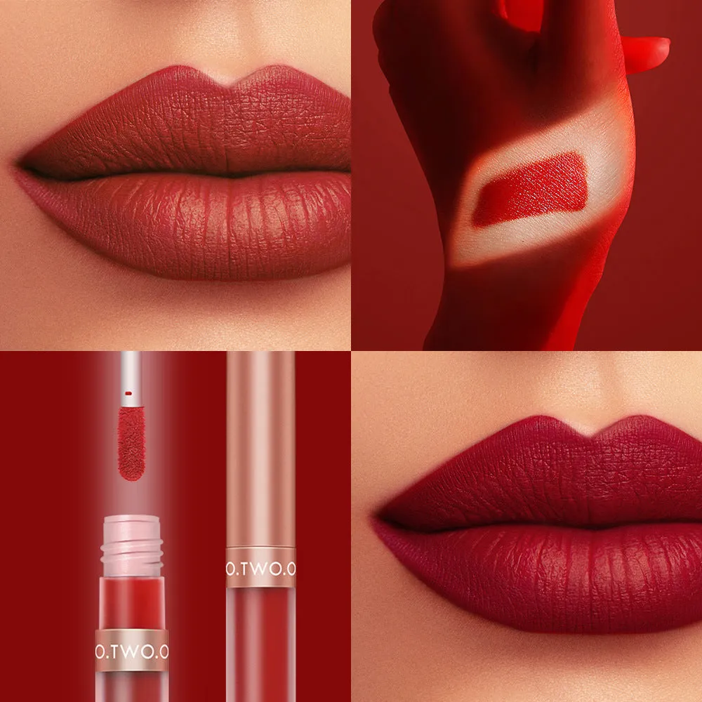 12 Color Honey Velvet Matte Lip Gloss Set - Long-Lasting, Moisturizing