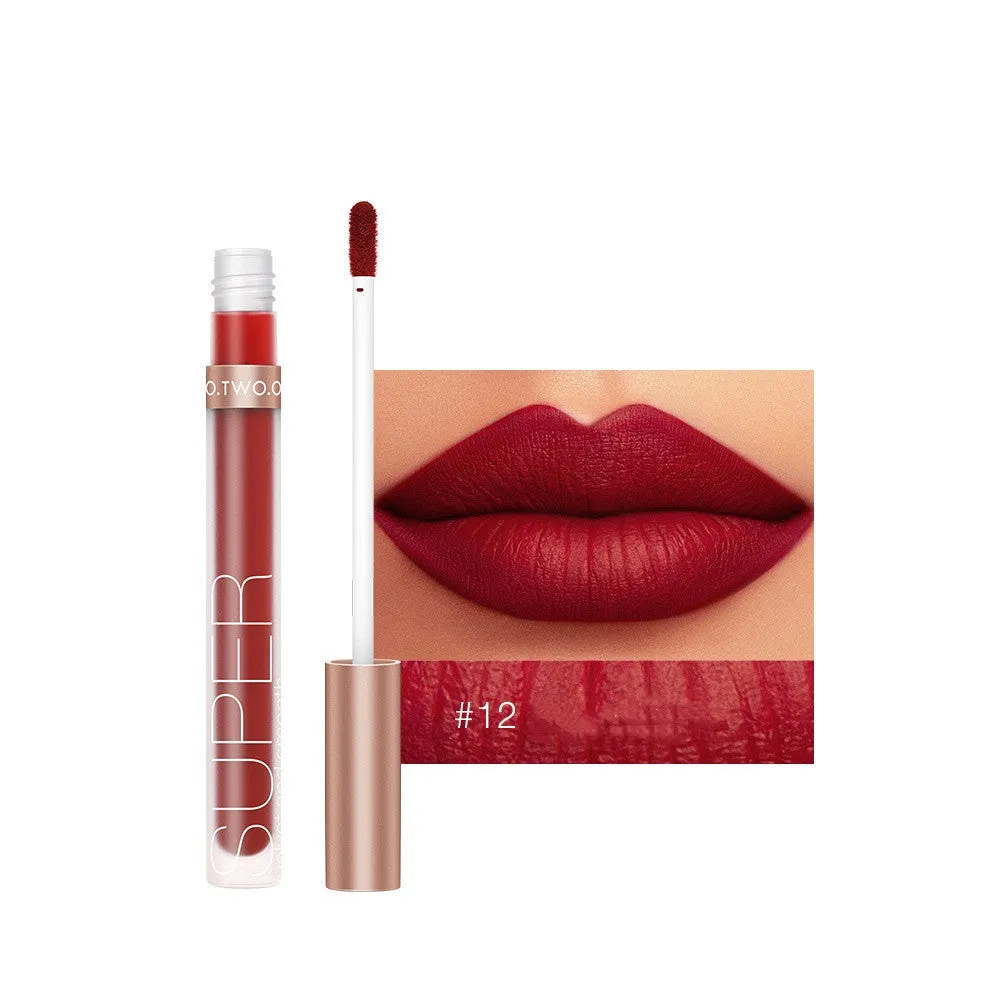 12 Color Honey Velvet Matte Lip Gloss Set - Long-Lasting, Moisturizing