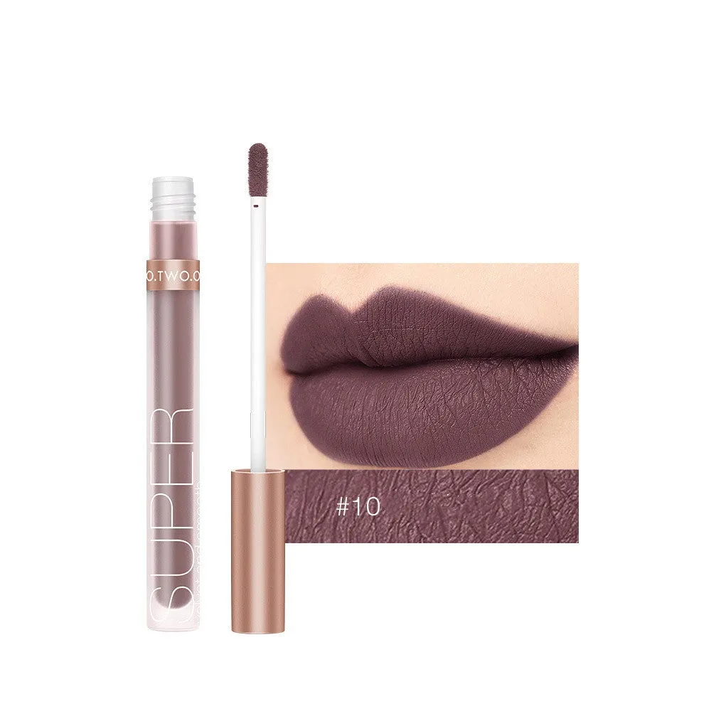 12 Color Honey Velvet Matte Lip Gloss Set - Long-Lasting, Moisturizing