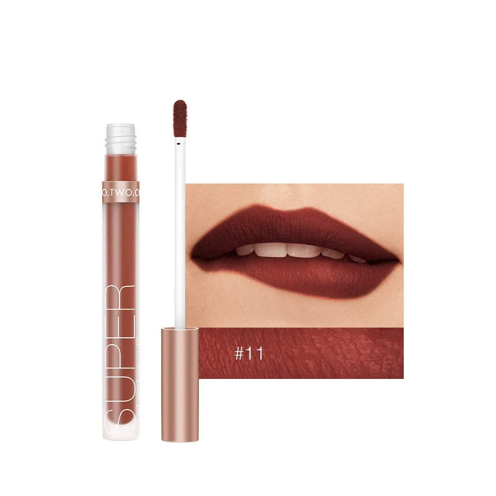 12 Color Honey Velvet Matte Lip Gloss Set - Long-Lasting, Moisturizing
