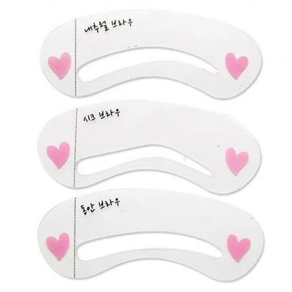 3PCs/Set Reusable Eyebrow Template Stencil Shaping DIY Tool