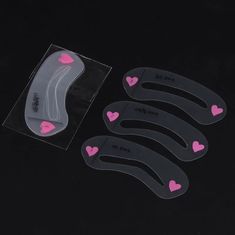 3PCs/Set Reusable Eyebrow Template Stencil Shaping DIY Tool