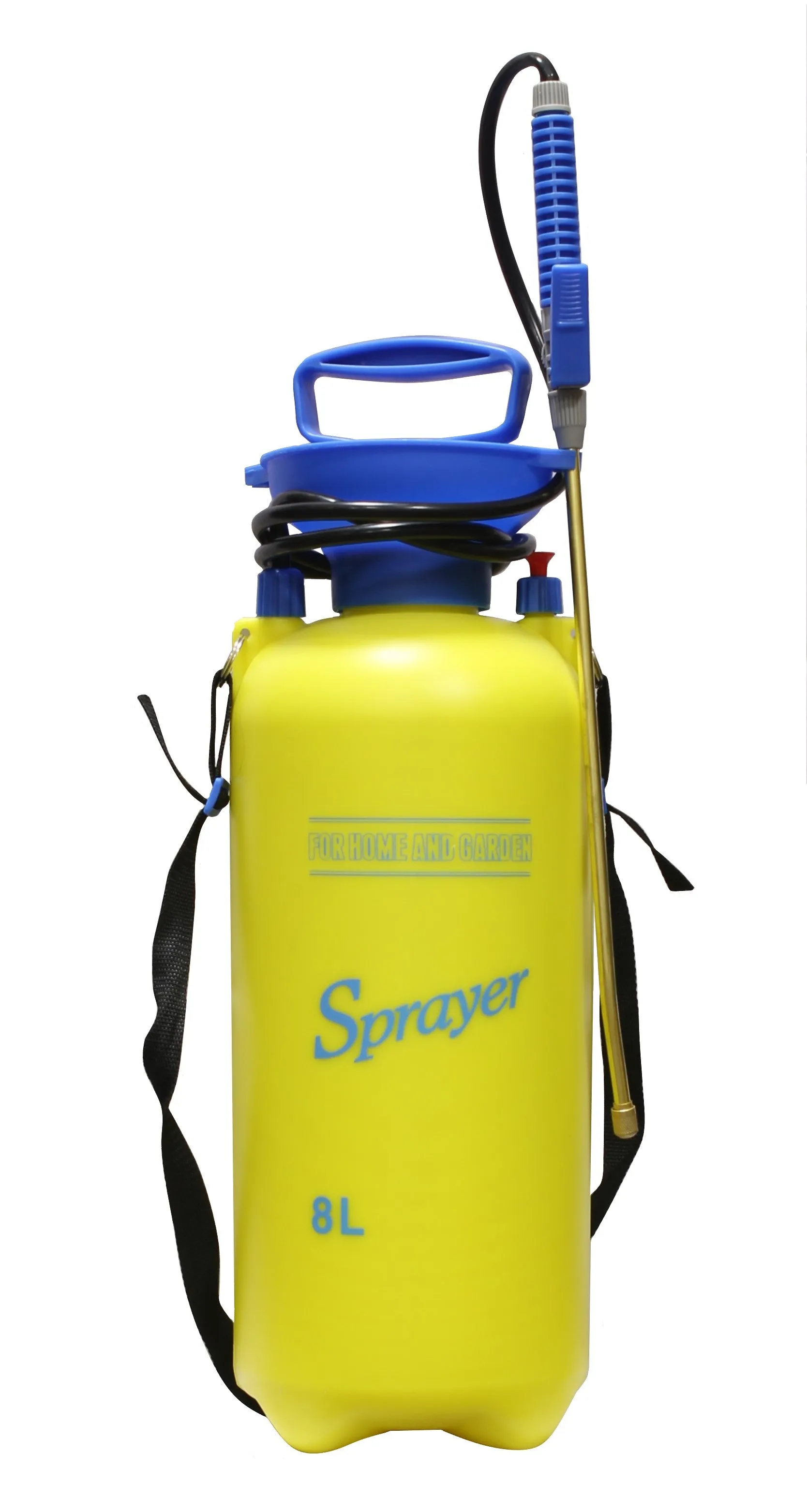 8 Liter High Pressure Portable Sprayer With Brass Wand & Shoulder Strap