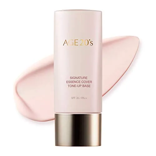 AGE 20's Brightening Pink Tone Up Base, 71% Hydrating Essence SPF35 PA   Korean Makeup Primer (1.35 fl. oz)