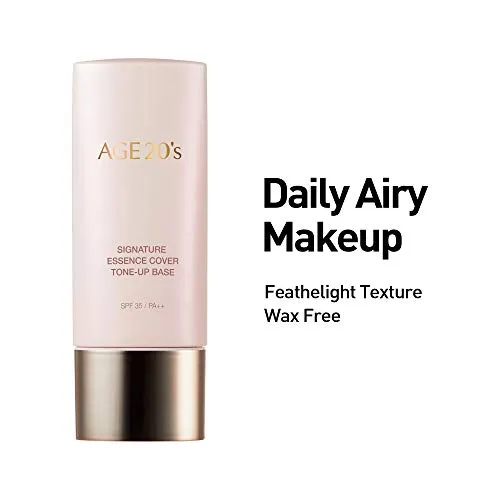 AGE 20's Brightening Pink Tone Up Base, 71% Hydrating Essence SPF35 PA   Korean Makeup Primer (1.35 fl. oz)