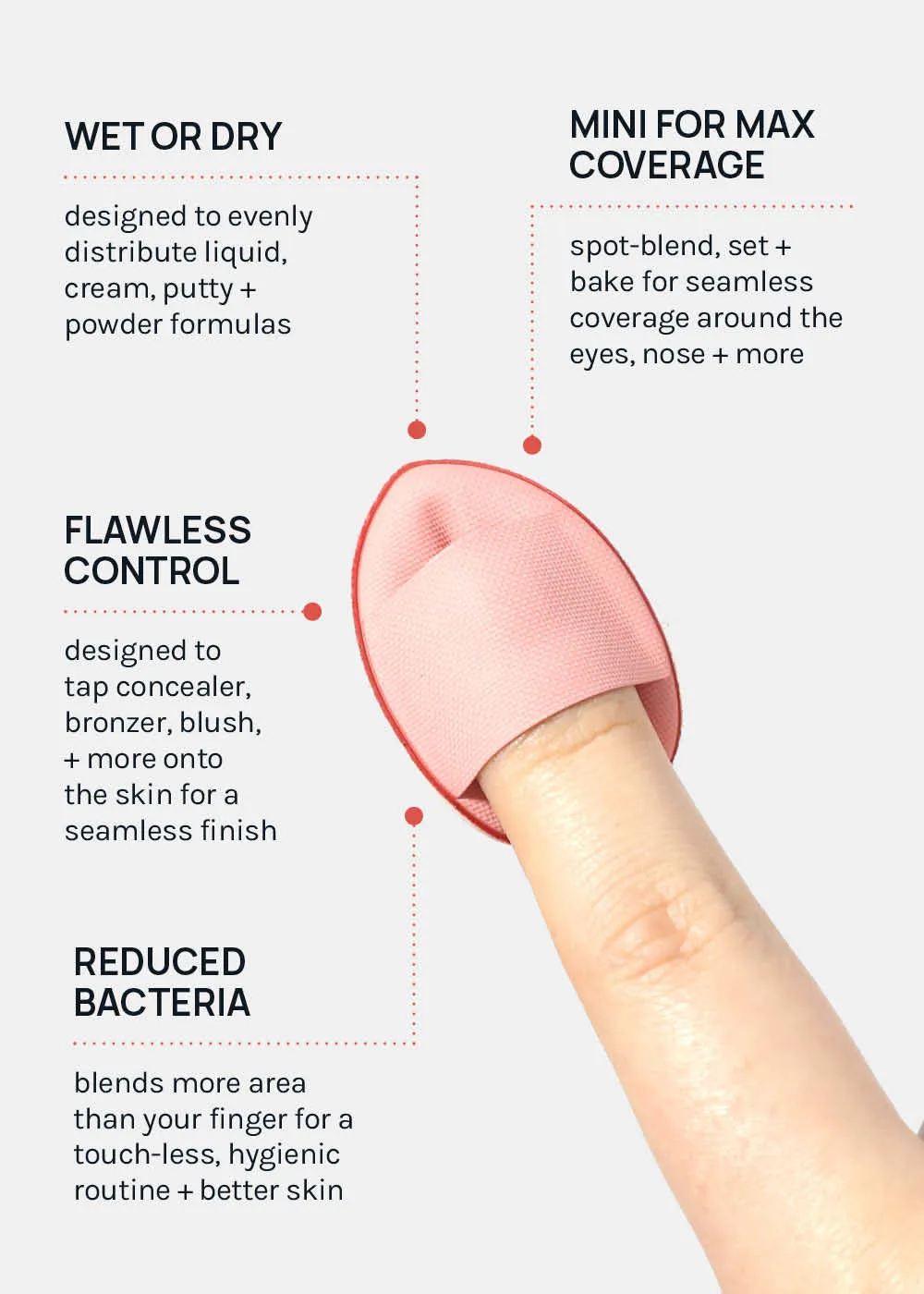 AOA Mini Finger Makeup Puffs