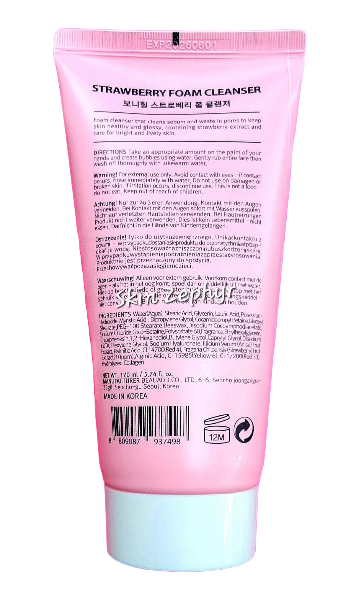 Bonnyhill Strawberry Foam Cleanser
