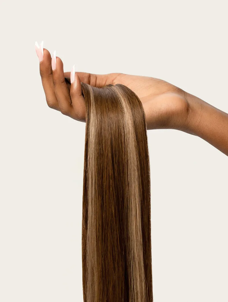Brown Blonde Highlighted, 20" Classic Clip-In Hair Extensions, PP4/18 | 220g