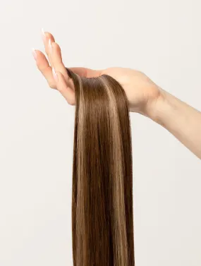 Brown Blonde Highlighted, 20" Classic Clip-In Hair Extensions, PP4/18 | 220g