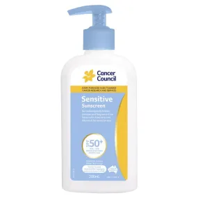 Cancer Council Sensitive Sunscreen Spf50  Pump 200Ml