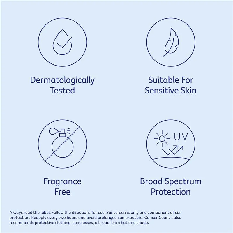 Cancer Council Sensitive Sunscreen Spf50  Pump 200Ml
