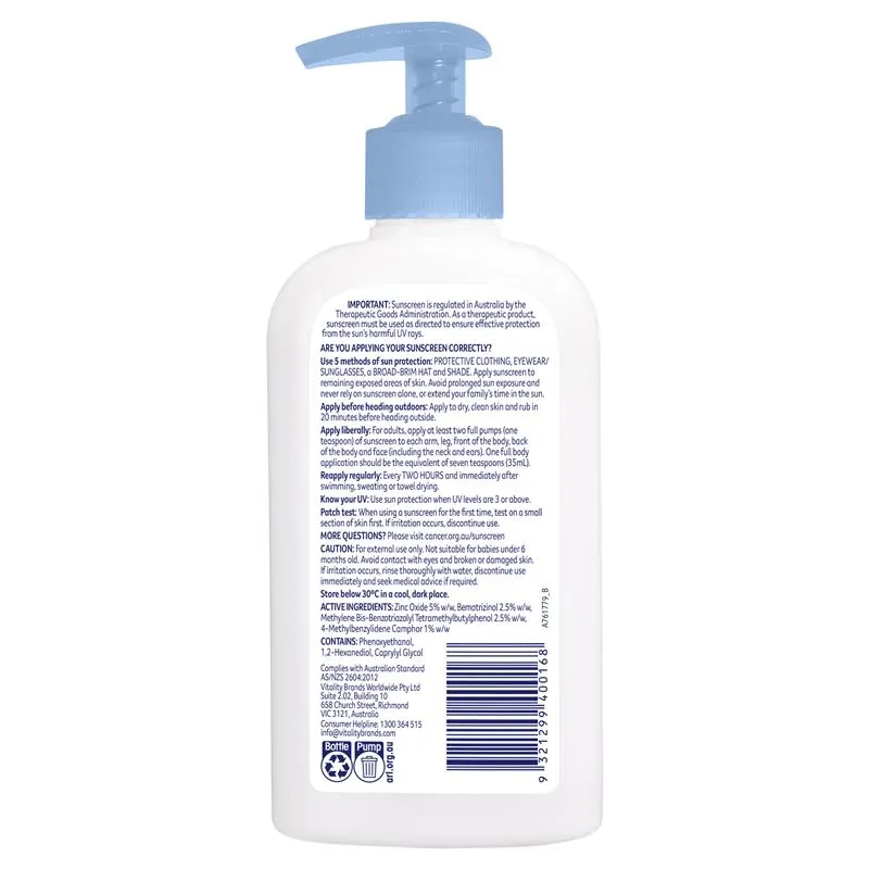 Cancer Council Sensitive Sunscreen Spf50  Pump 200Ml