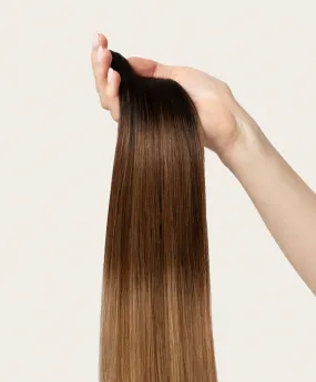 Cappuccino Ombre, 20" Volumiser Quad Clip-In Weft, T1B-4-27 | 45g