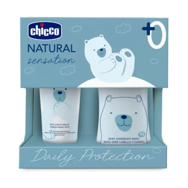 Chicco Natural Sensation Daily Protection Hair/Body Wash   Nappy Cream