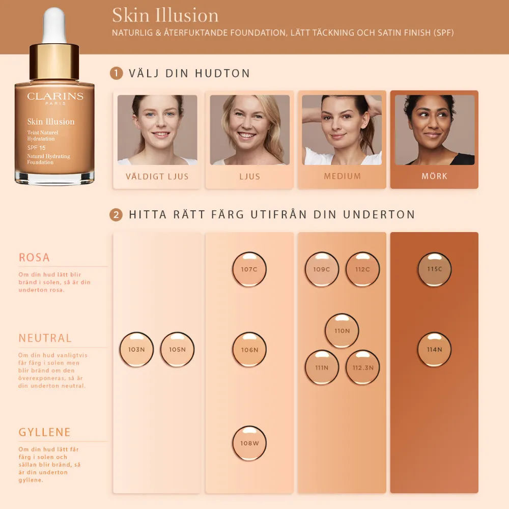 Clarins Skin Illusion Foundation SPF15 30ml