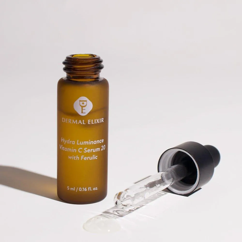 Dermal Elixir Hydra Luminance Vitamin C Serum 20 with Ferulic 5ML X 6 5ml x 6