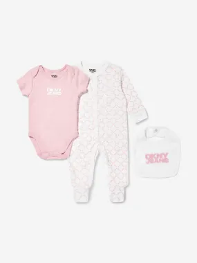 DKNY Baby Girls Babygrow Set in Pink