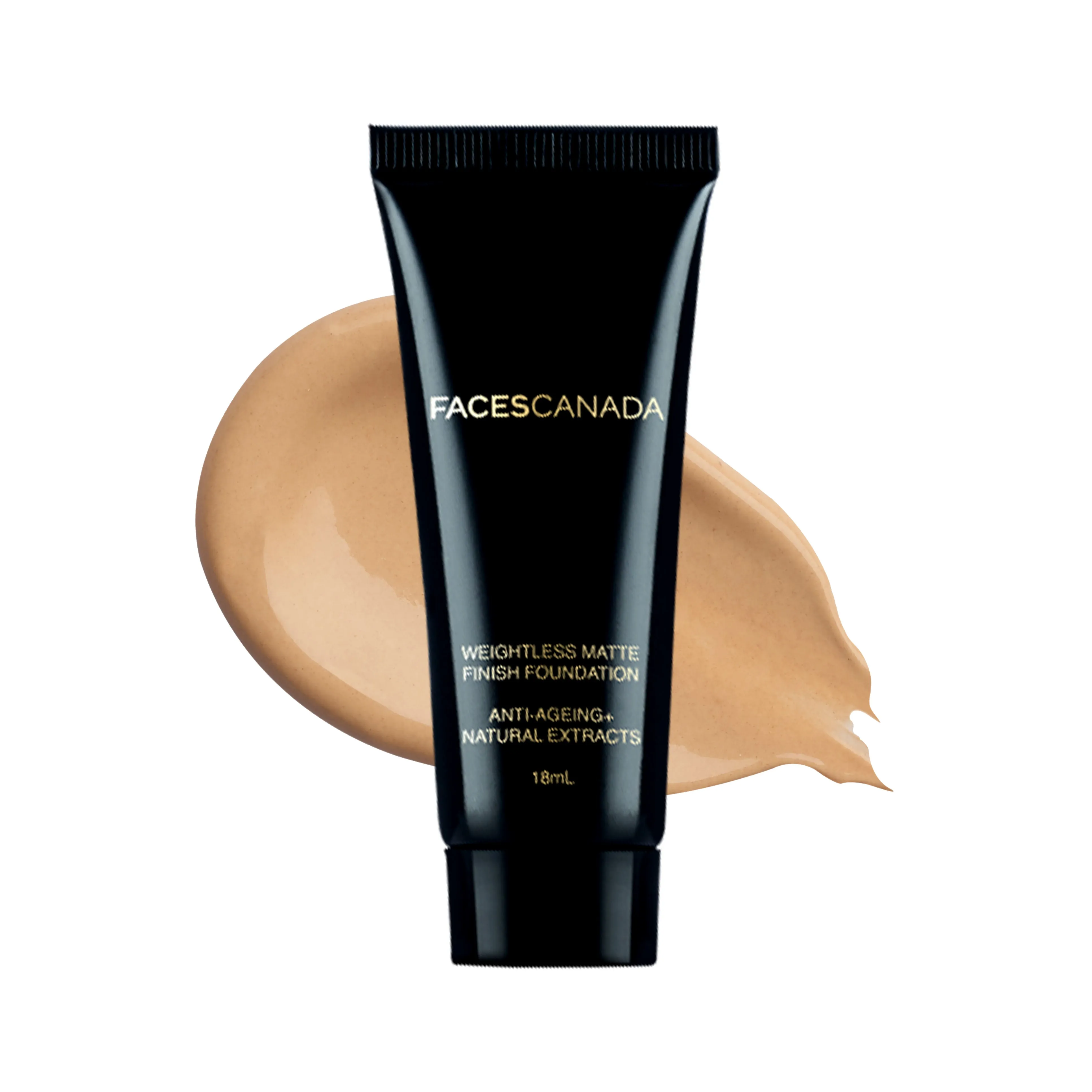 Faces Canada Weightless Matte Foundation | Grape extracts & Shea Butter |Natural Matte Finish | Dermatologically Tested | All Skin Types | Beige 18ml