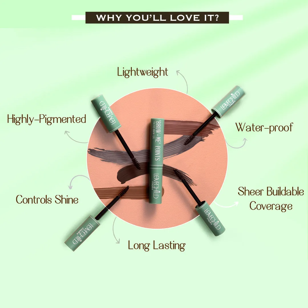 Frosted Grey- Brow Me Points - Tinted Brow Gel  (Grey) Water-proof