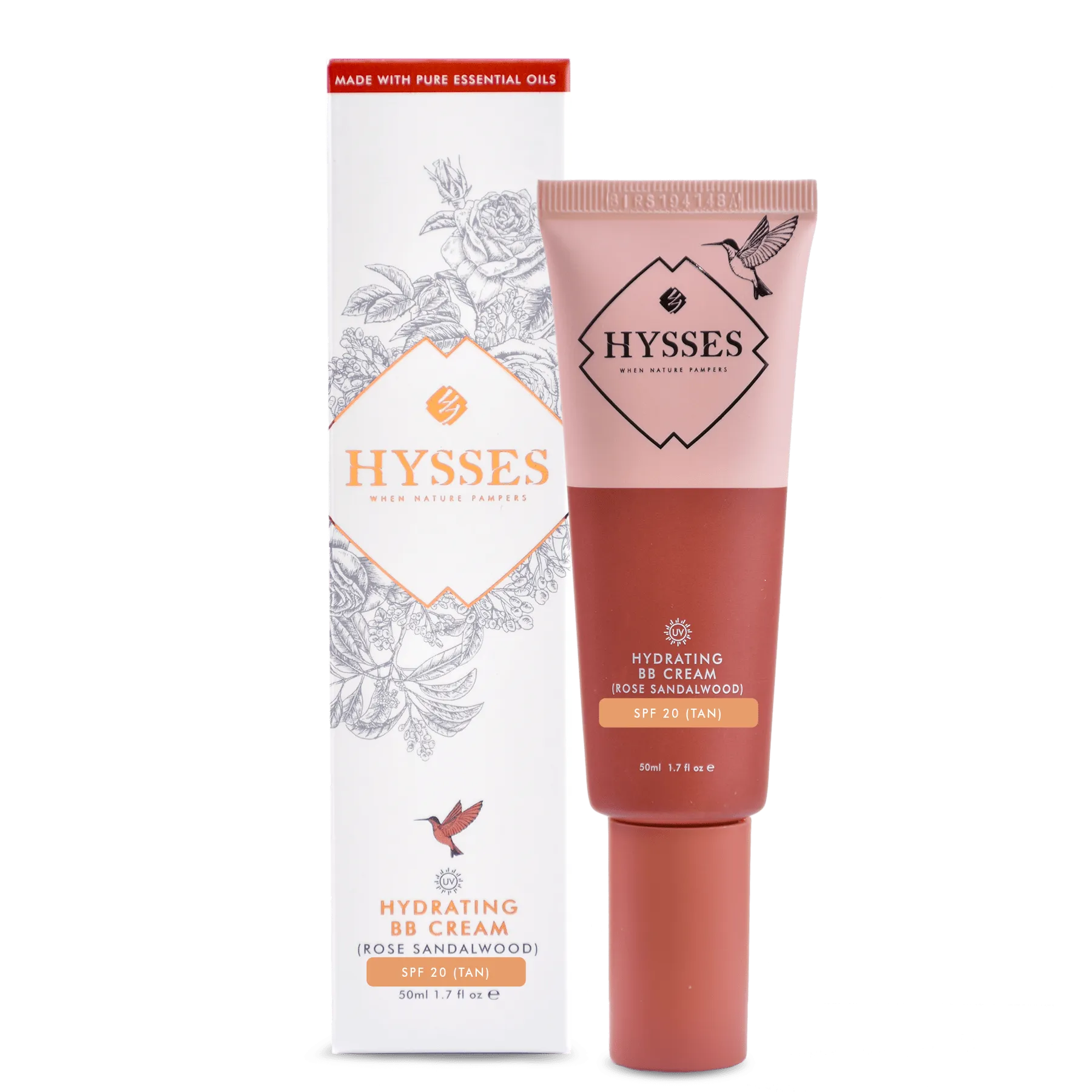 Hydrating BB Cream Rose Sandalwood SPF20, Tan