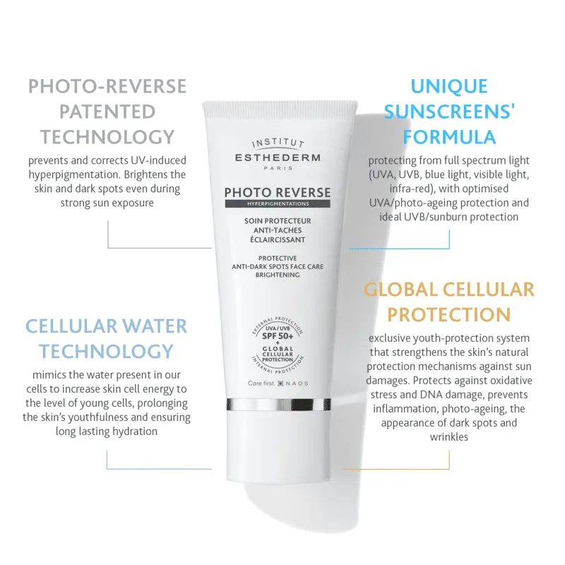 Institut Esthederm Photo Reverse Brightening Protective Anti-Dark Spots Face Care SPF 50 