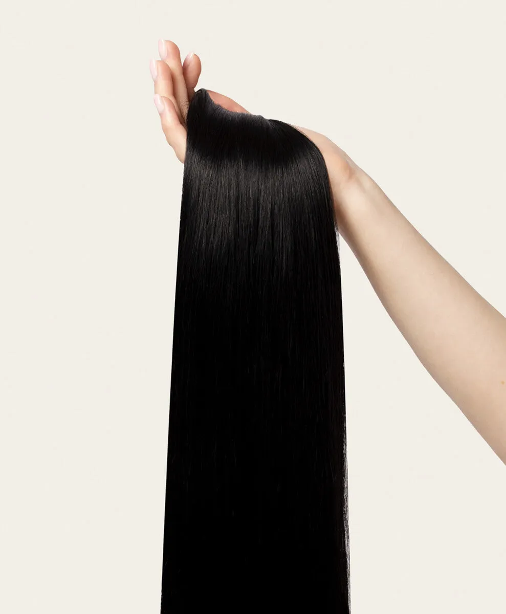 Jet Black, 20" Volumiser Quad Clip-In Weft, #1 | 45g