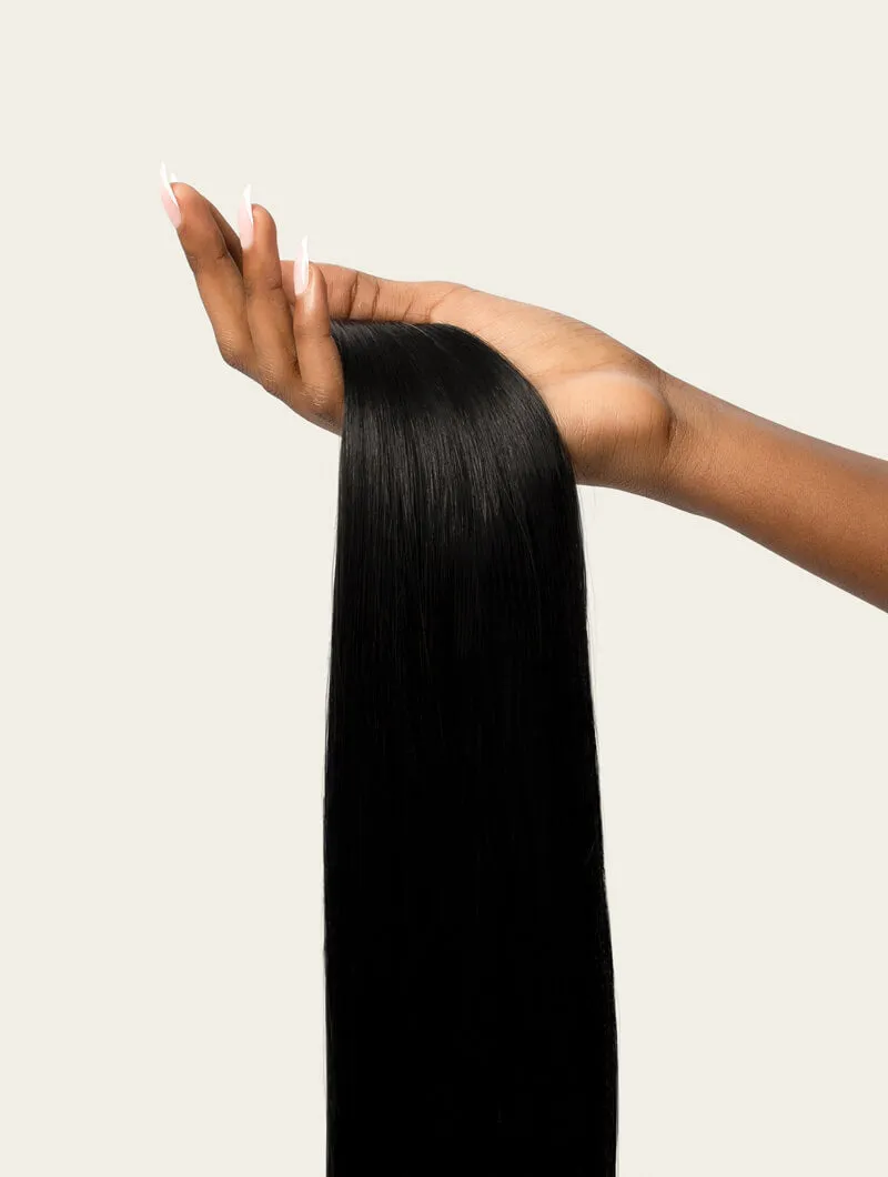 Jet Black, 20" Volumiser Quad Clip-In Weft, #1 | 45g