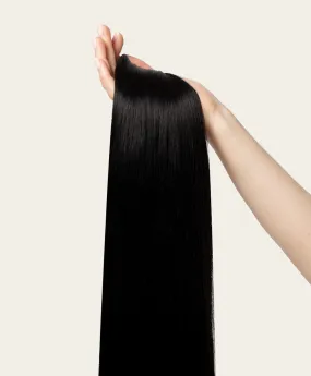 Jet Black, 20" Volumiser Quad Clip-In Weft, #1 | 45g