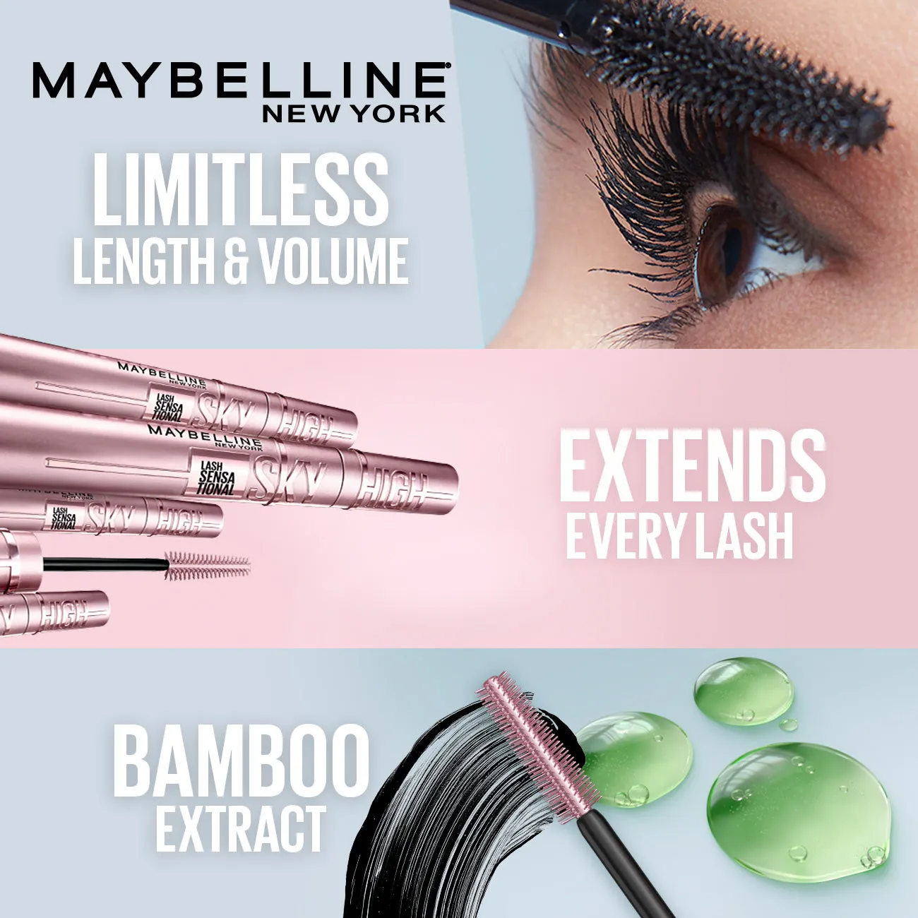 Lash Sensational Sky High Mascara - Volumizing & Lengthening Black