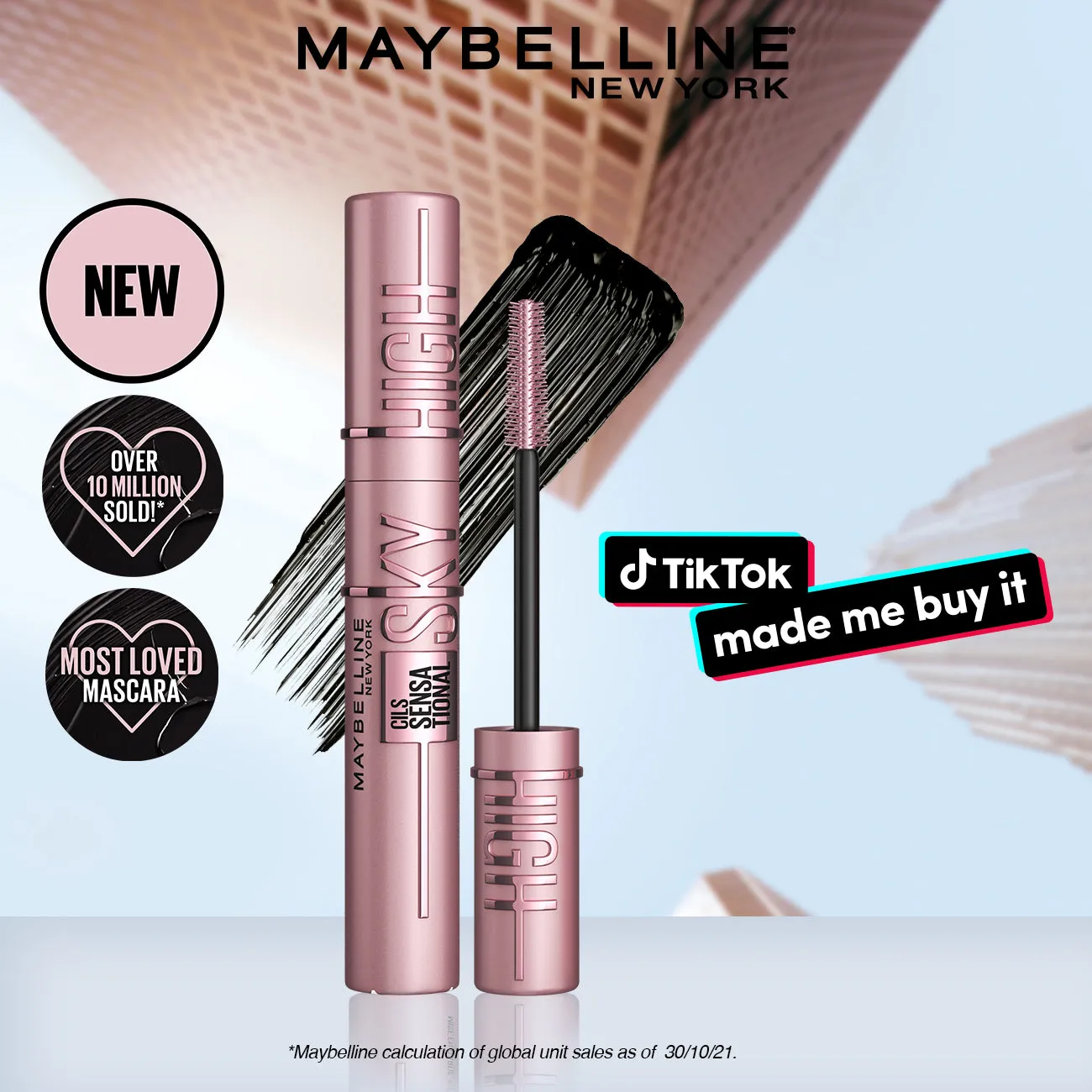 Lash Sensational Sky High Mascara - Volumizing & Lengthening Black