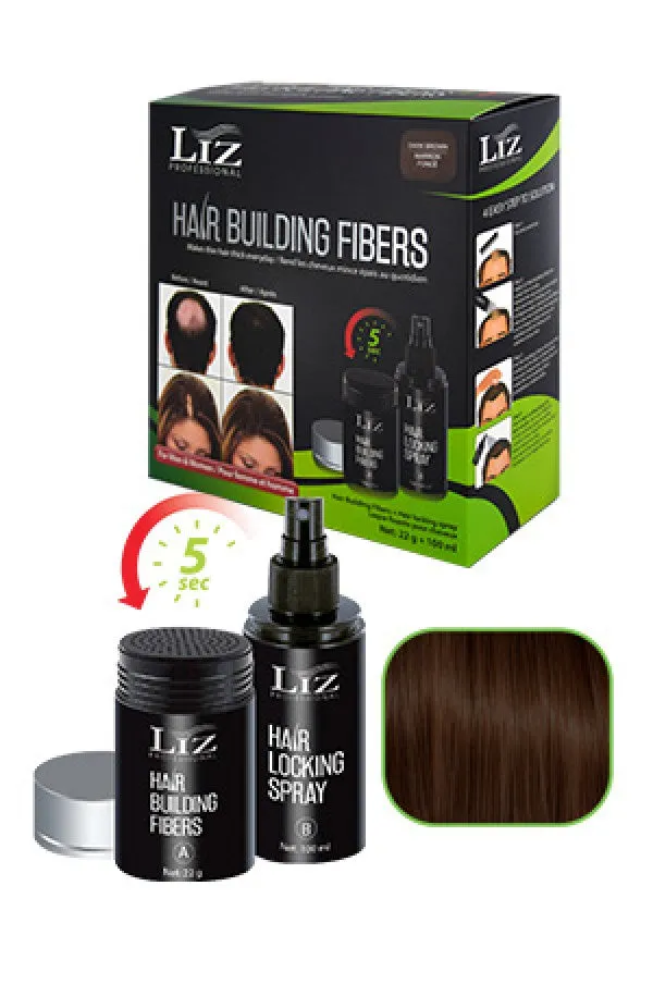 Liz Hair Building Fibers & Locking Spray Kit