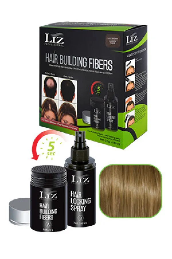 Liz Hair Building Fibers & Locking Spray Kit