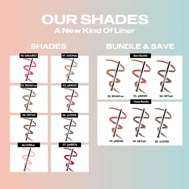 Long-lasting waterproof lip liner