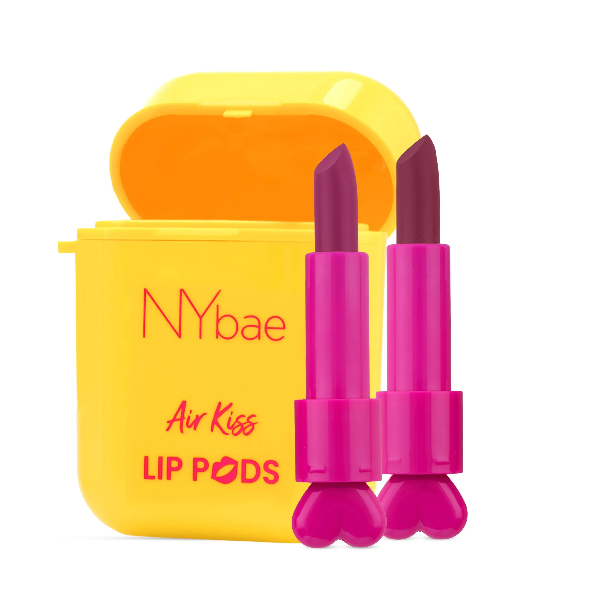 NY Bae Air Kiss Lip Pods - Mauve Move 07 (2.4g)| Creamy Matte Lipstick | Mauve & Pink Lipstick | Long Lasting | Lip & Cheek Stain | Moisturising | Airpods Case | Travel Kit