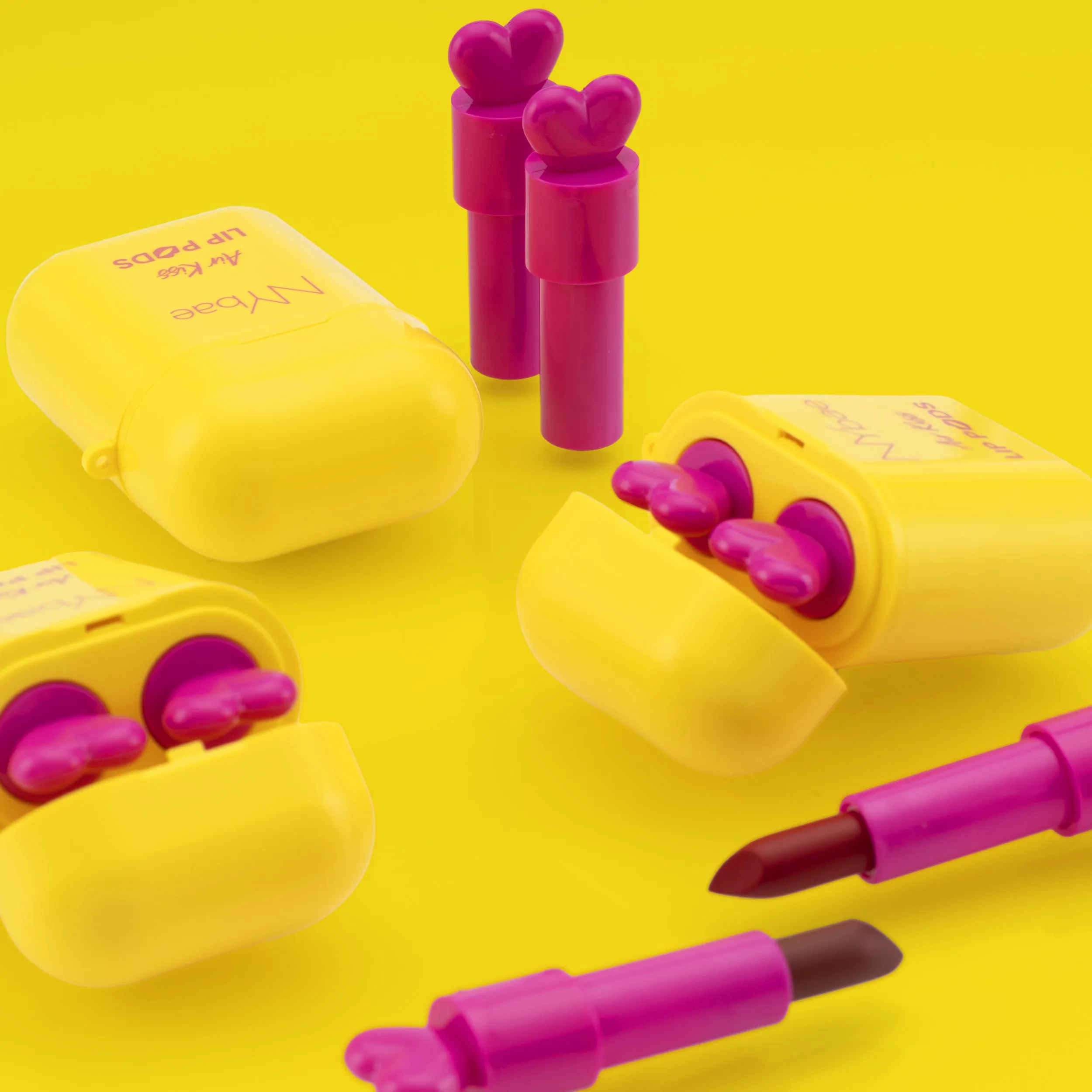 NY Bae Air Kiss Lip Pods - Mauve Move 07 (2.4g)| Creamy Matte Lipstick | Mauve & Pink Lipstick | Long Lasting | Lip & Cheek Stain | Moisturising | Airpods Case | Travel Kit