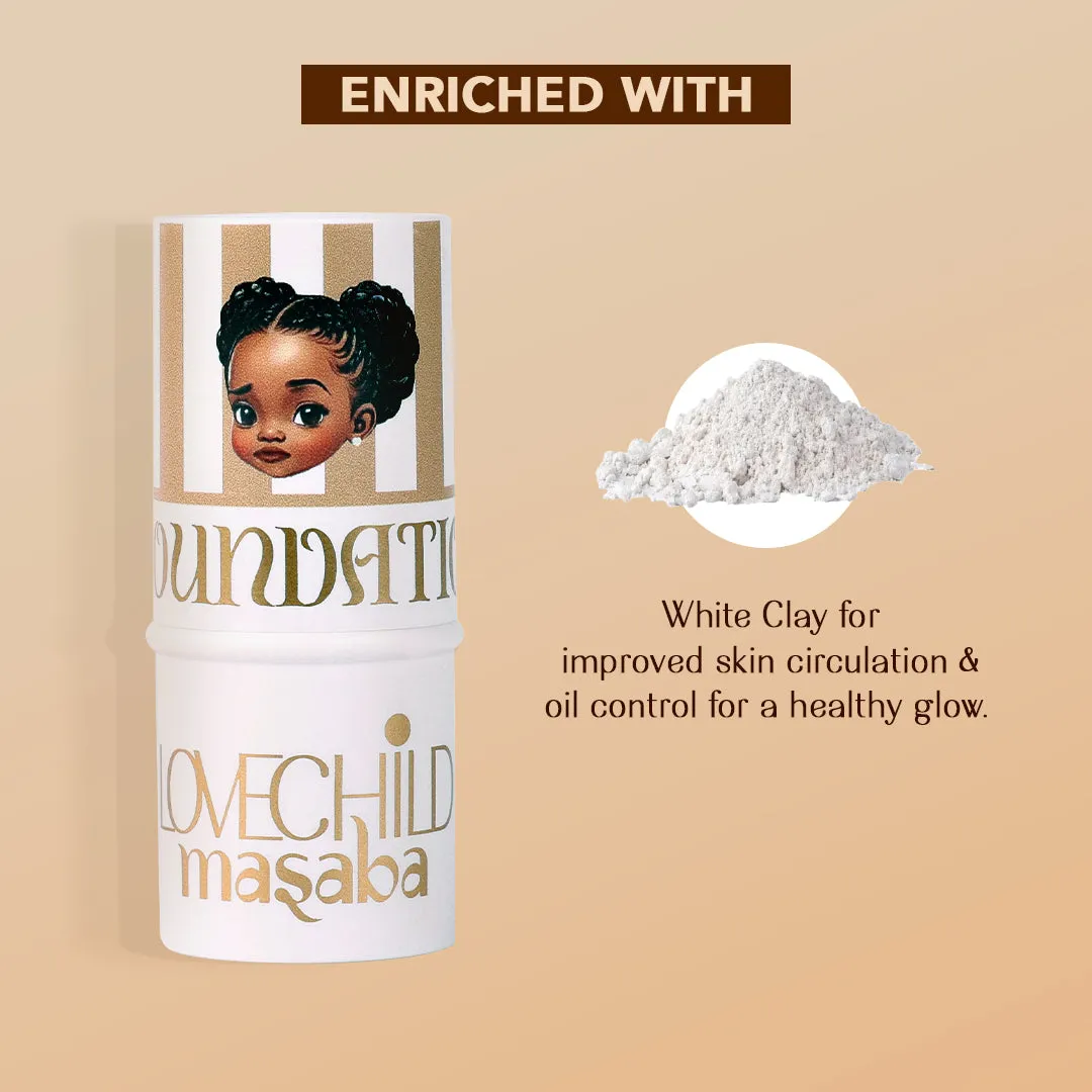 Peekaboo! - Mini Masaba Foundation Makeup Stick (Deep) Easy To Blend, Mattifying Coverage