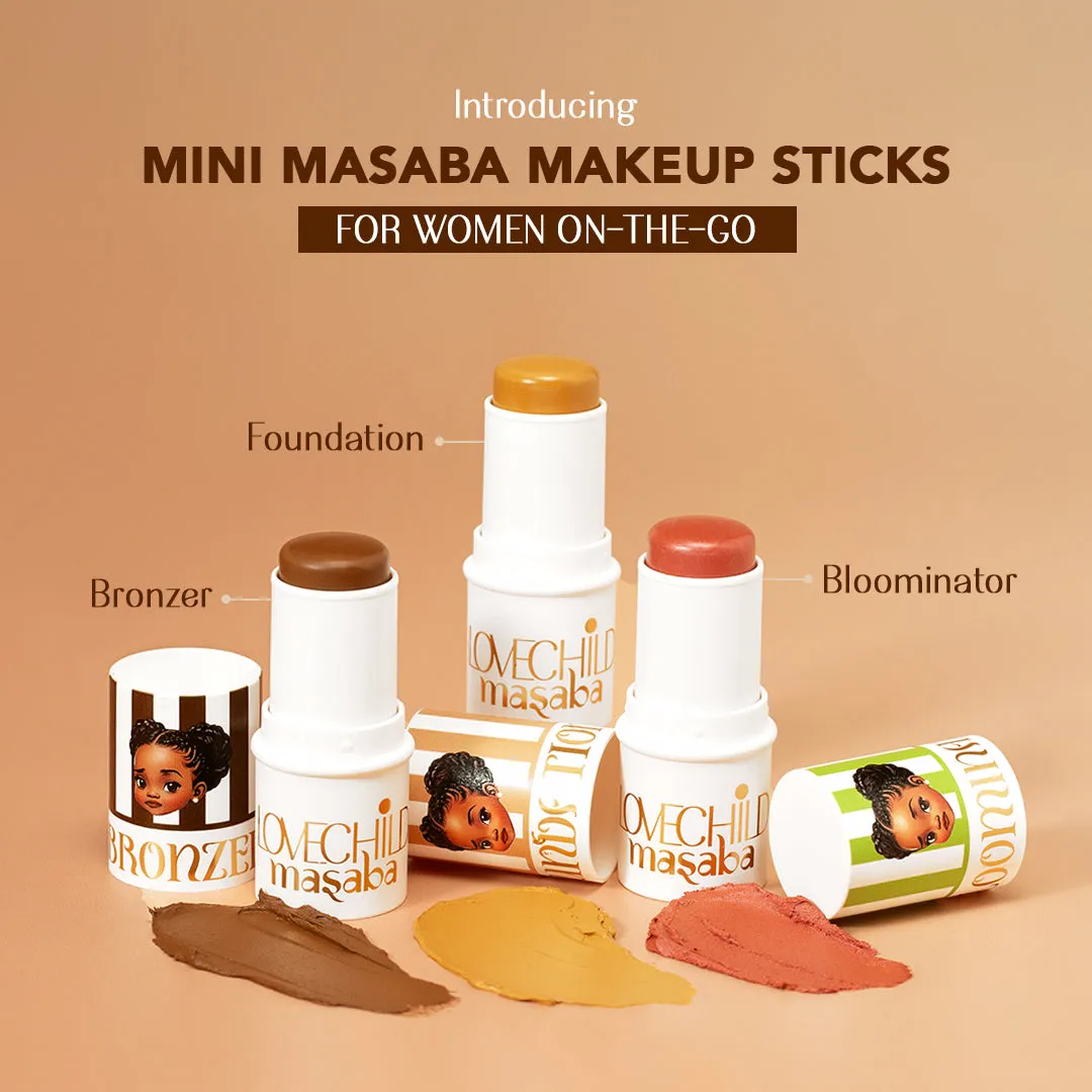 Peekaboo! - Mini Masaba Foundation Makeup Stick (Deep) Easy To Blend, Mattifying Coverage