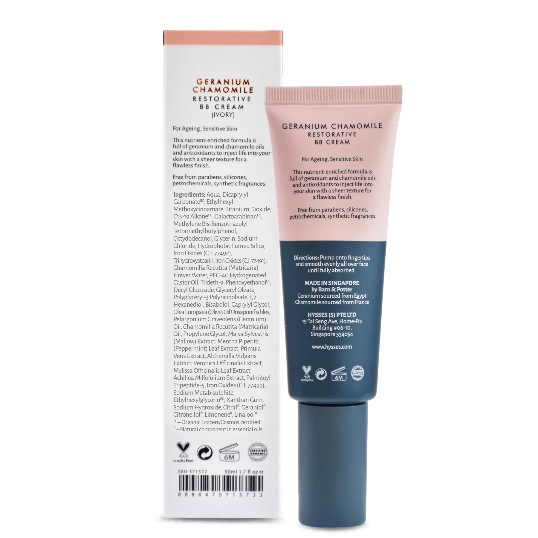 Restorative BB Cream Geranium Chamomile SPF20, Ivory
