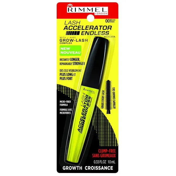 RIMMEL - Lash Accelerator Endless Mascara Black - 0.37 fl. oz. (11 ml)