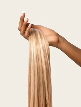 Sandy Blonde Highlighted, 20" Volumiser Quad Clip-In Weft, F10/613 | 45g
