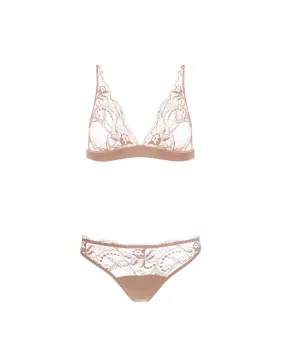 Signature Blush Lace Boudoir Bra & Ouvert Brief