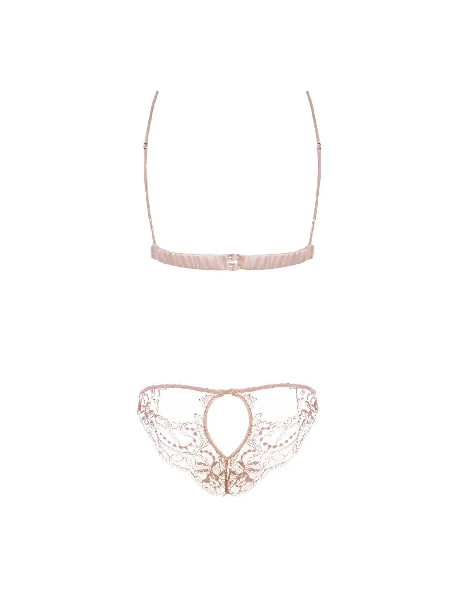Signature Blush Lace Boudoir Bra & Ouvert Brief