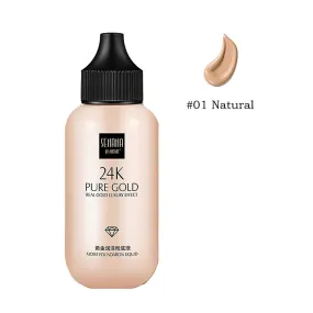 US 1-2 Pack 24K Gold Liquid Foundation Waterproof Concealer BB Cream 1.7oz /50ml